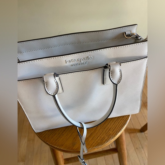 Kate Spade New York Elegant White Cameron Satchel – Ivory Saffiano Leather - Picture 2 of 10